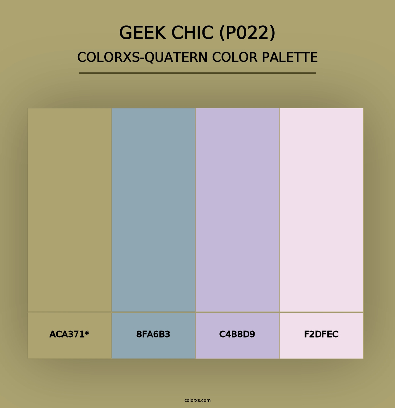 Geek Chic (P022) - Colorxs Quad Palette