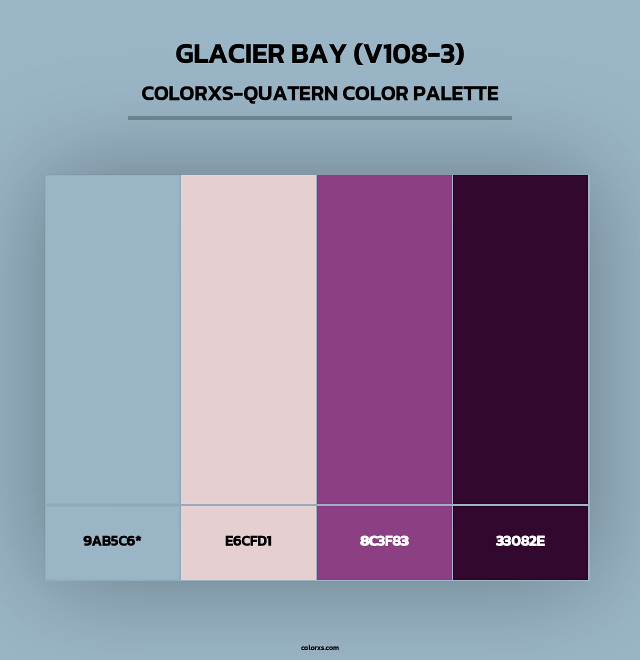 Glacier Bay (V108-3) - Colorxs Quad Palette