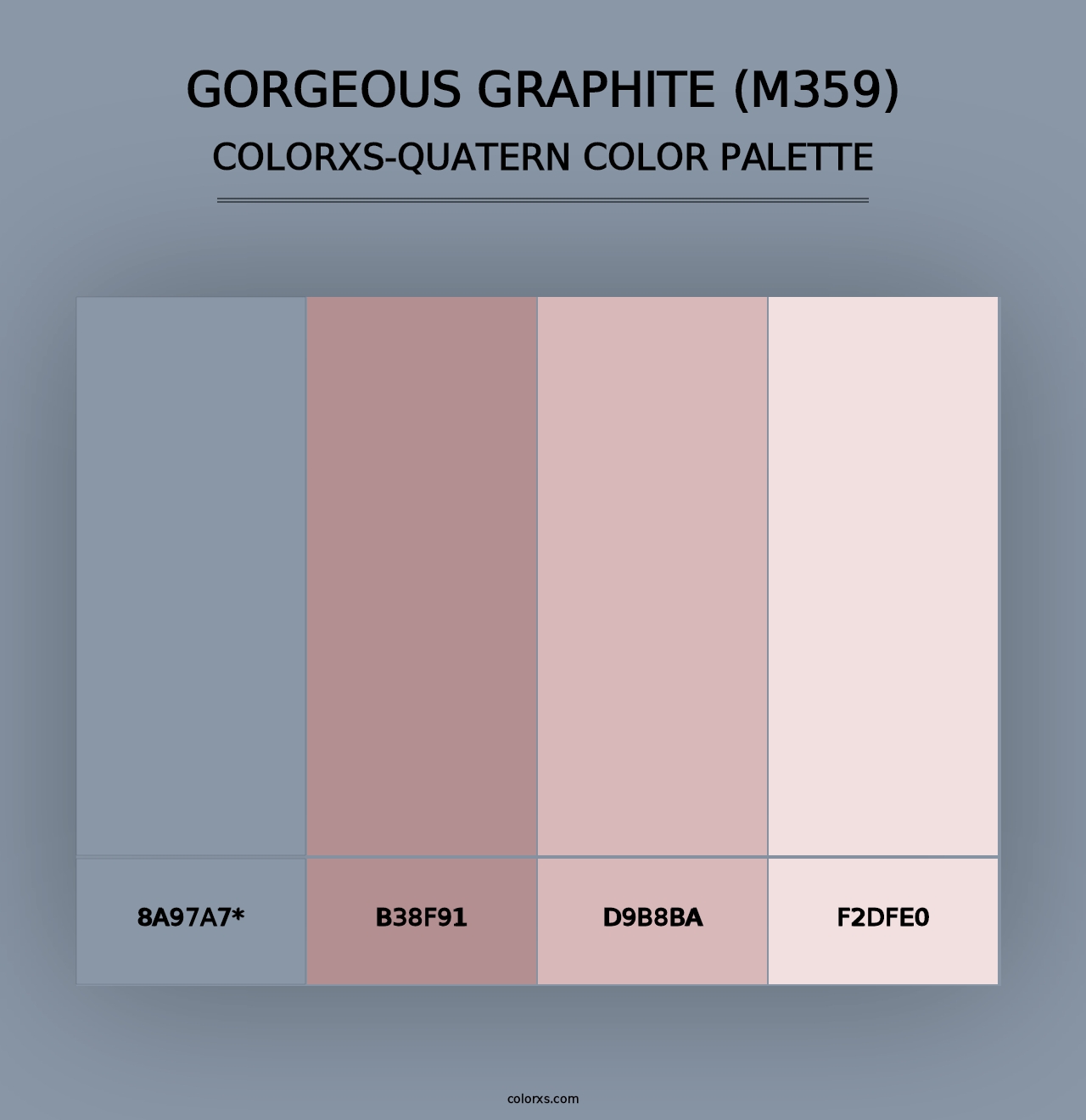 Gorgeous Graphite (M359) - Colorxs Quad Palette