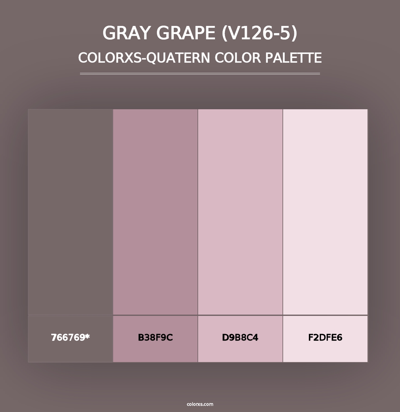 Gray Grape (V126-5) - Colorxs Quad Palette