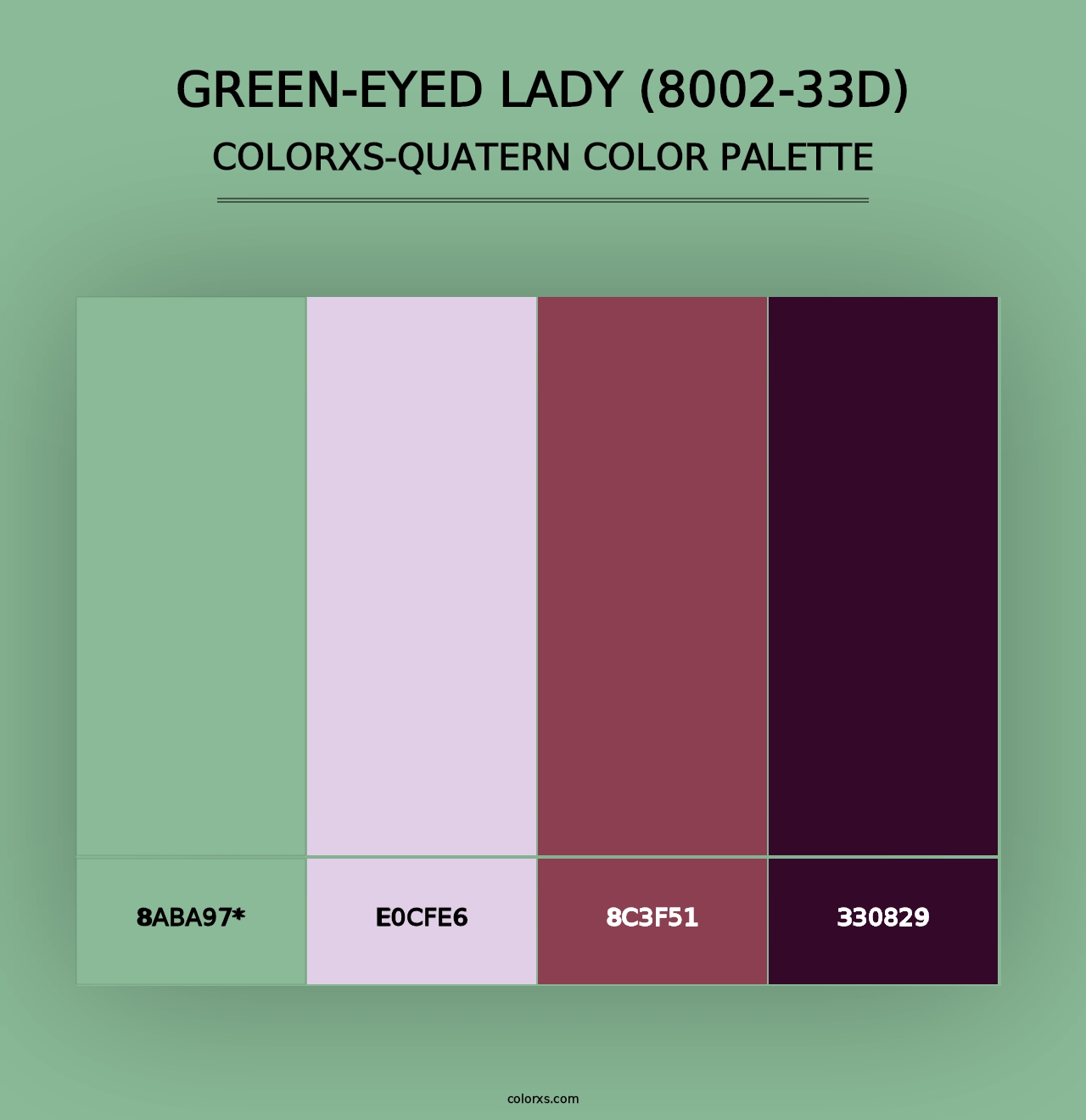 Green-Eyed Lady (8002-33D) - Colorxs Quad Palette