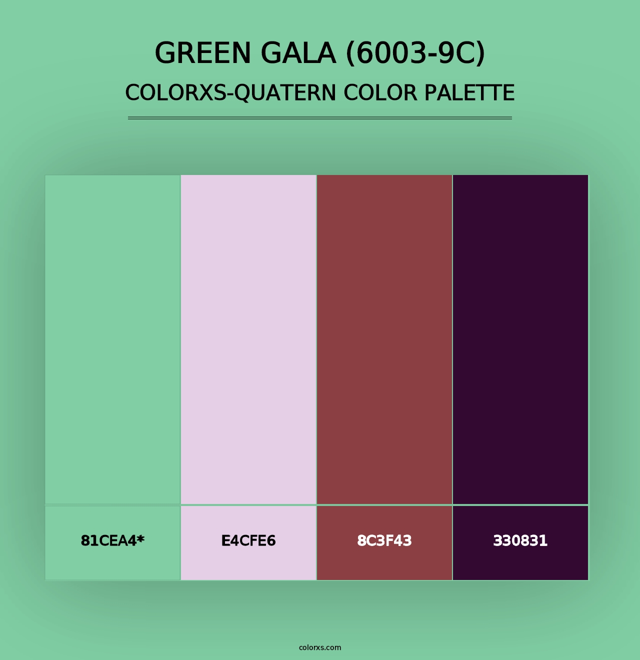 Green Gala (6003-9C) - Colorxs Quad Palette