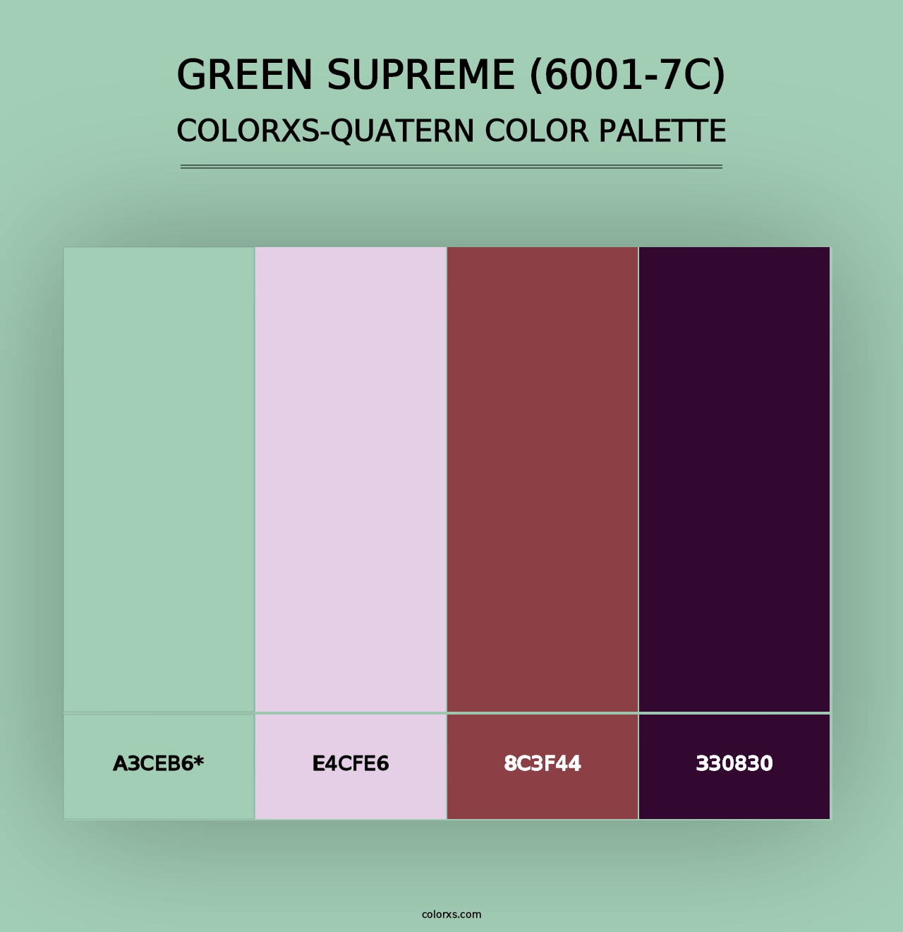 Green Supreme (6001-7C) - Colorxs Quad Palette