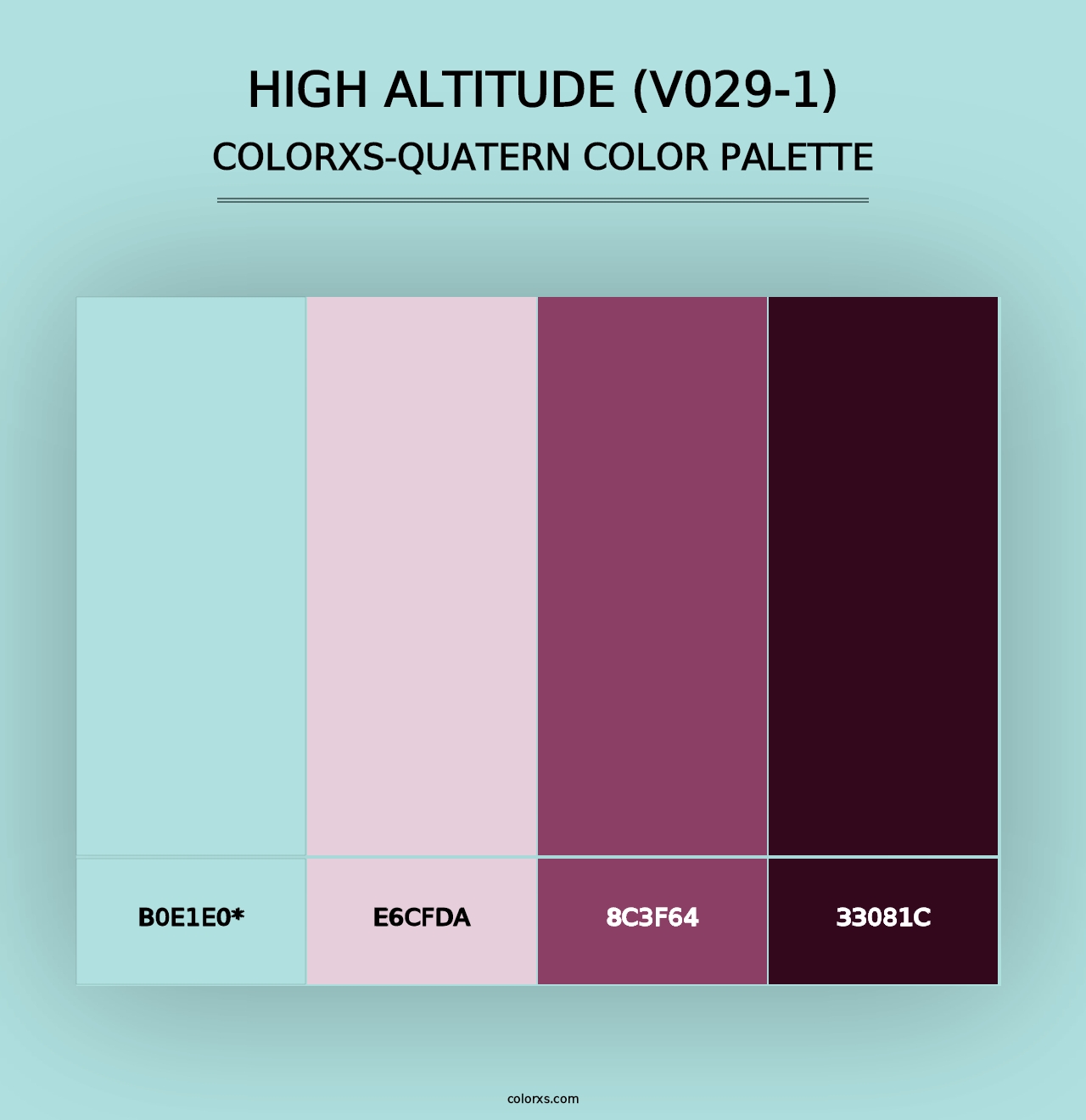 High Altitude (V029-1) - Colorxs Quad Palette