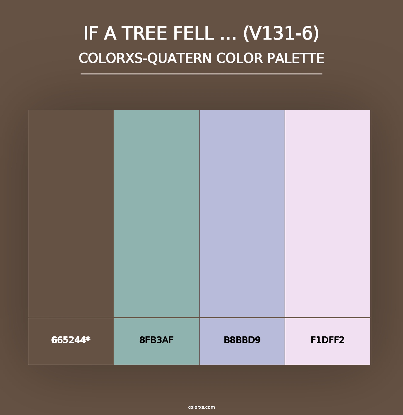 If a Tree Fell … (V131-6) - Colorxs Quad Palette