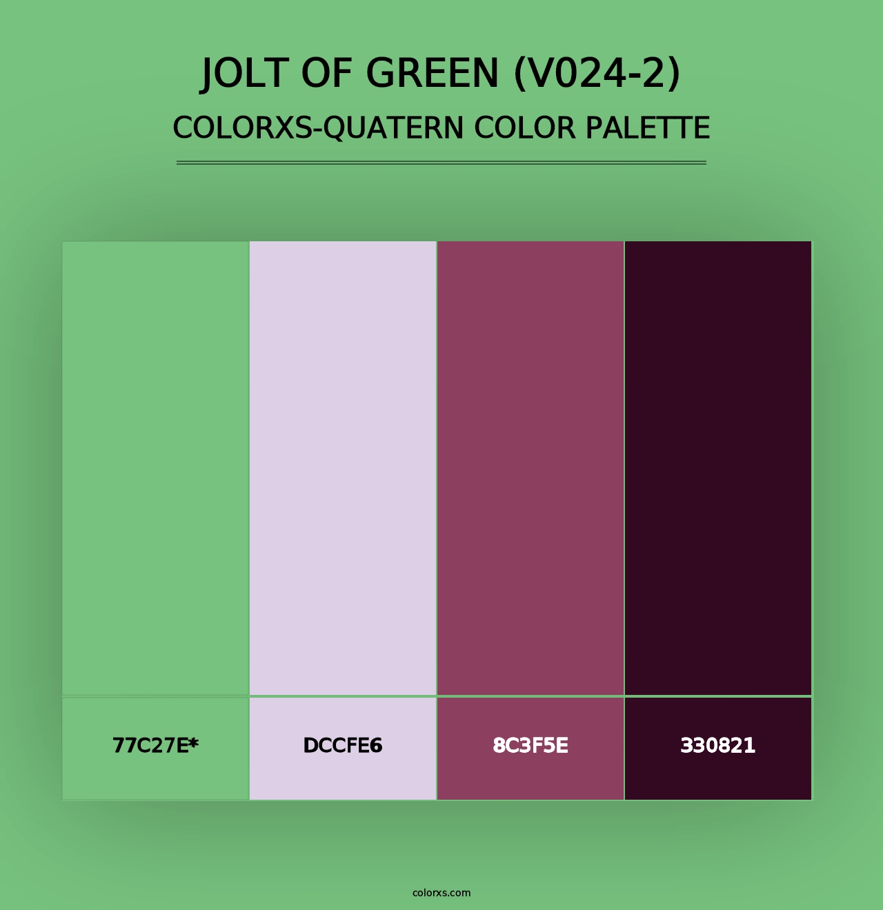 Jolt of Green (V024-2) - Colorxs Quad Palette