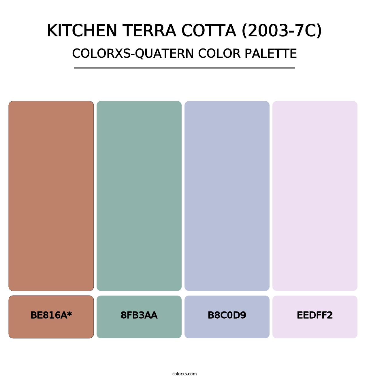 Kitchen Terra Cotta (2003-7C) - Colorxs Quad Palette