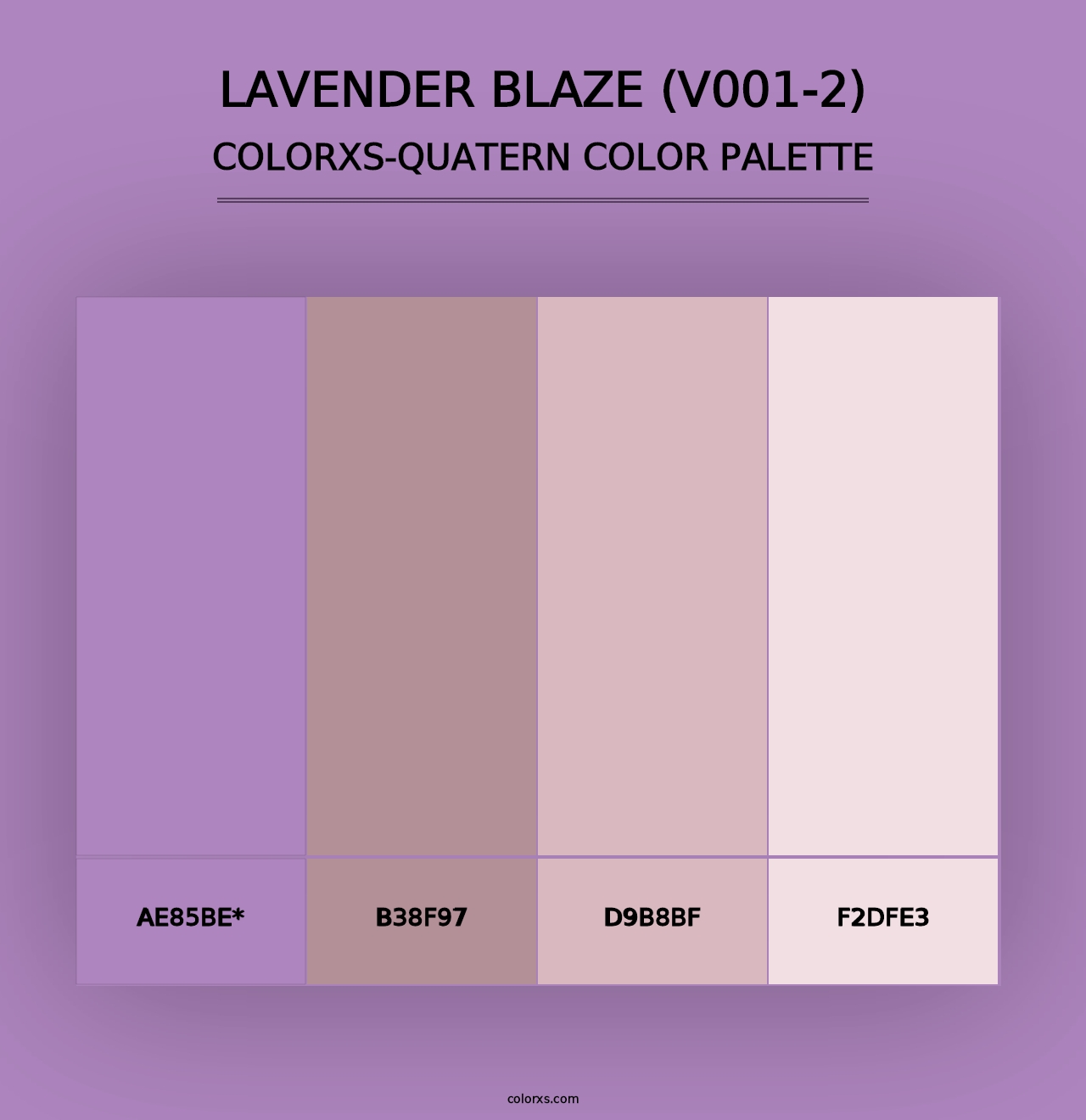 Lavender Blaze (V001-2) - Colorxs Quad Palette