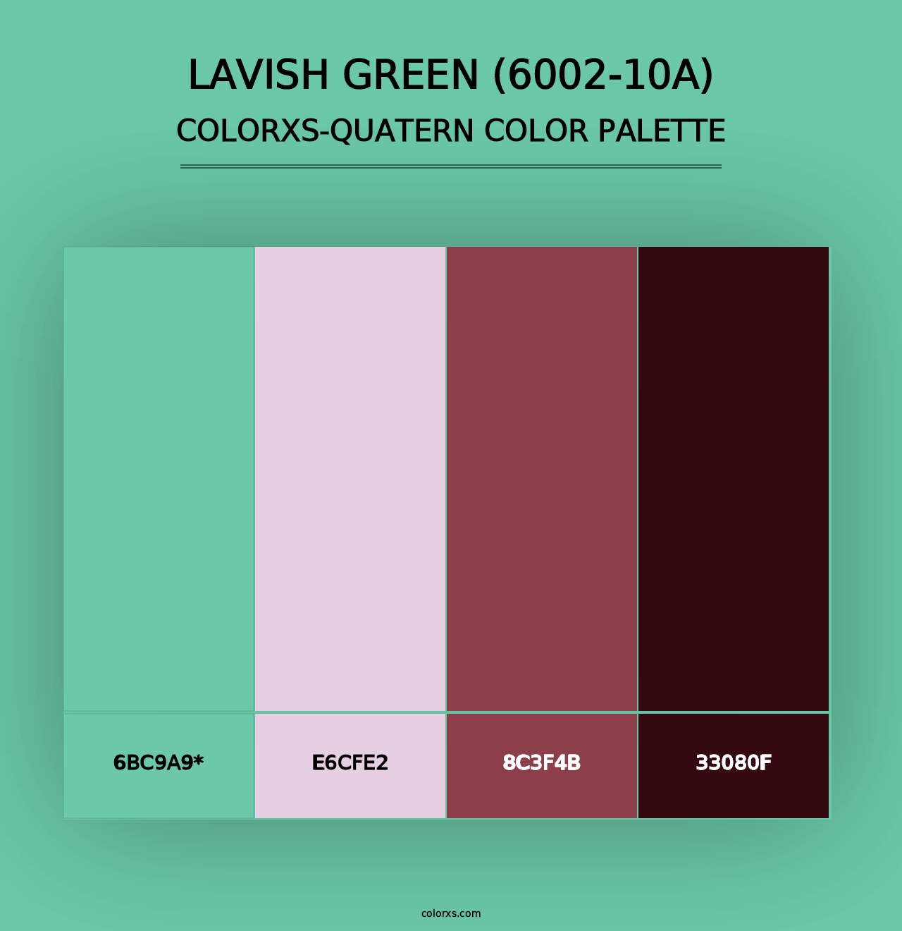 Lavish Green (6002-10A) - Colorxs Quad Palette