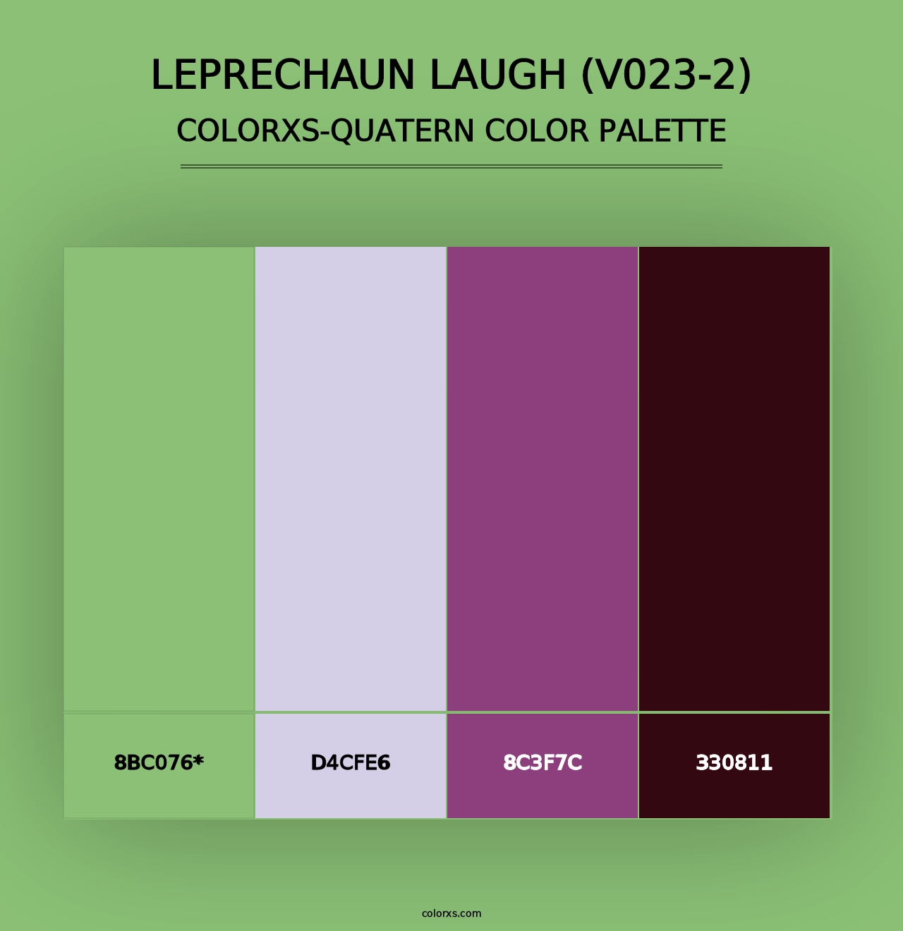 Leprechaun Laugh (V023-2) - Colorxs Quad Palette