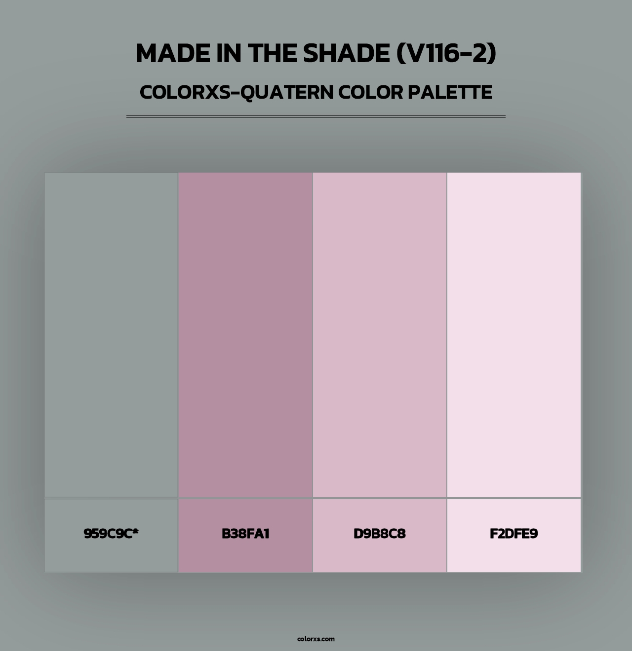 Made in the Shade (V116-2) - Colorxs Quad Palette