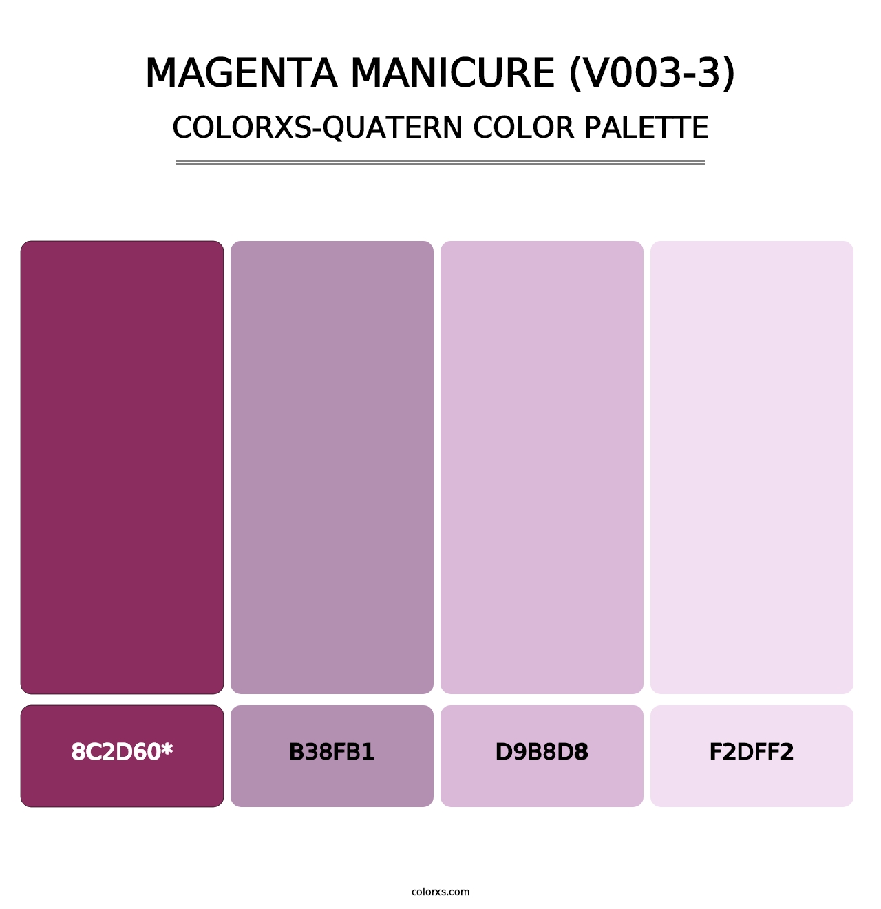 Magenta Manicure (V003-3) - Colorxs Quad Palette