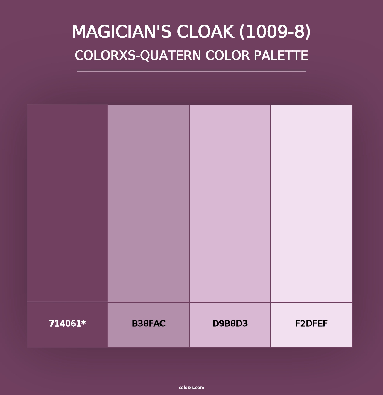 Magician's Cloak (1009-8) - Colorxs Quad Palette