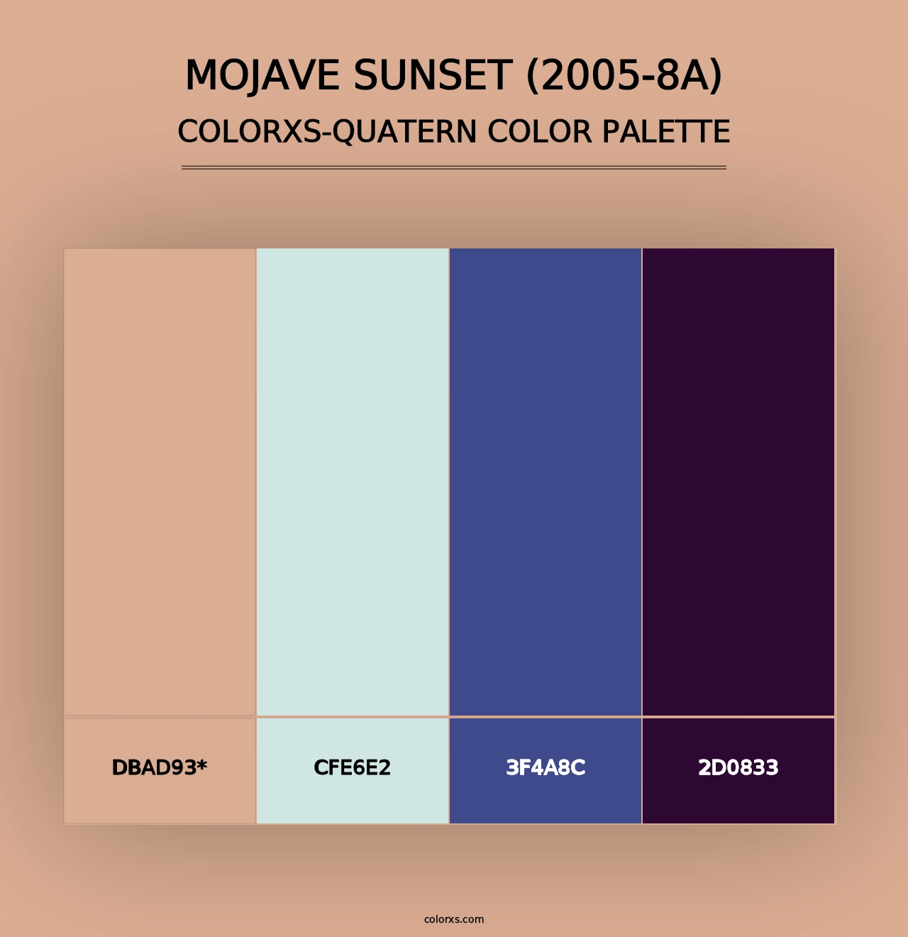 Mojave Sunset (2005-8A) - Colorxs Quad Palette