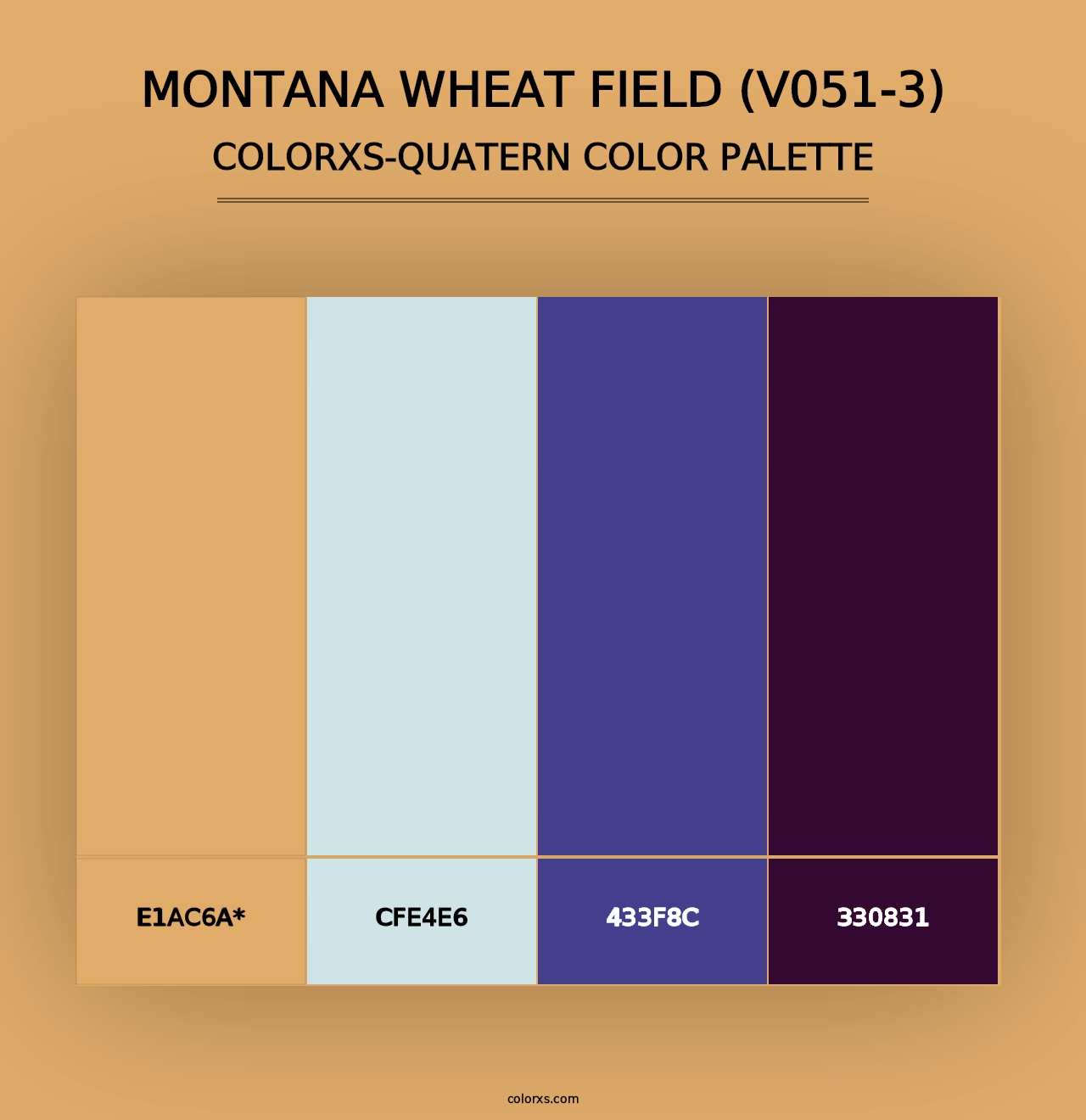 Montana Wheat Field (V051-3) - Colorxs Quad Palette