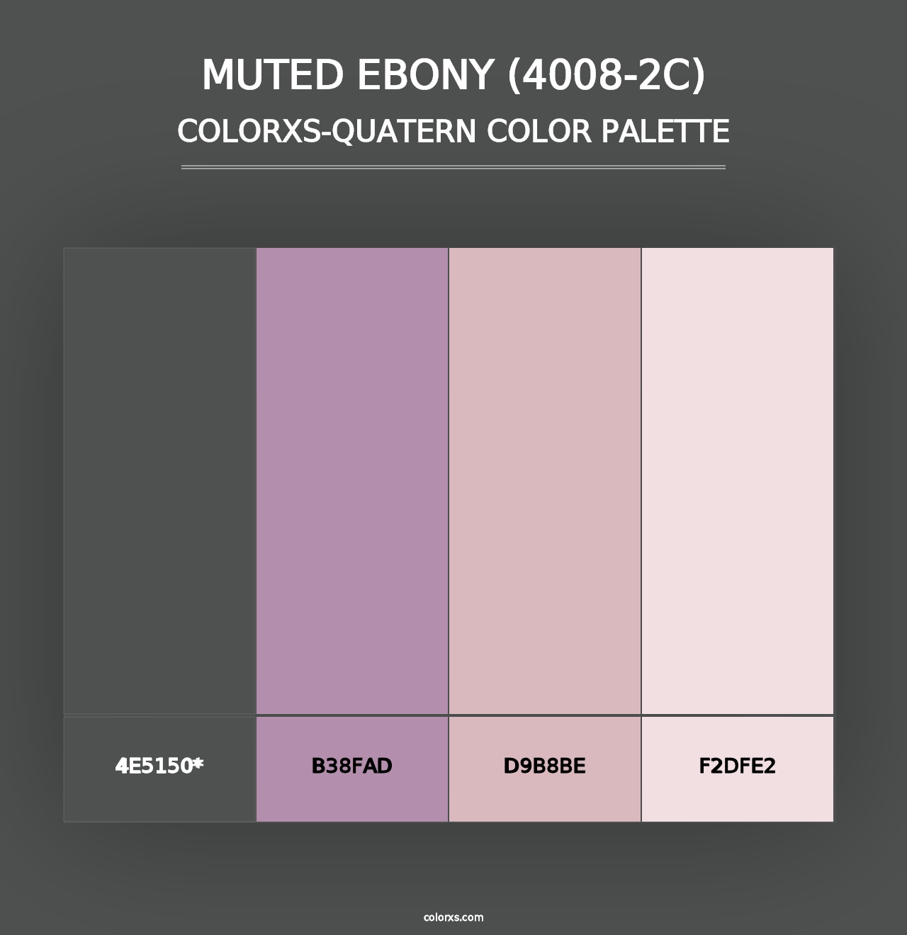 Muted Ebony (4008-2C) - Colorxs Quad Palette