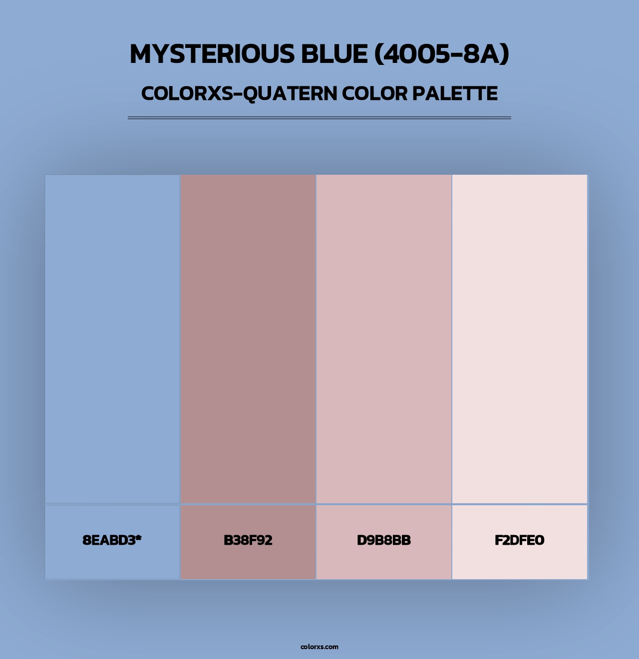 Mysterious Blue (4005-8A) - Colorxs Quad Palette