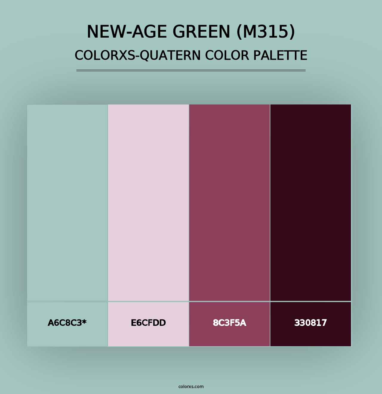 New-Age Green (M315) - Colorxs Quad Palette