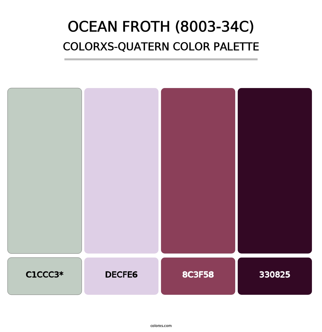 Ocean Froth (8003-34C) - Colorxs Quad Palette