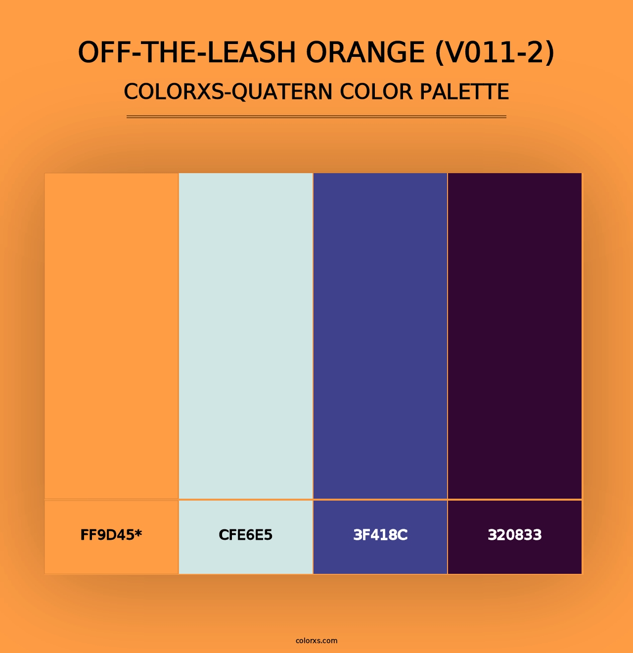 Off-the-Leash Orange (V011-2) - Colorxs Quad Palette