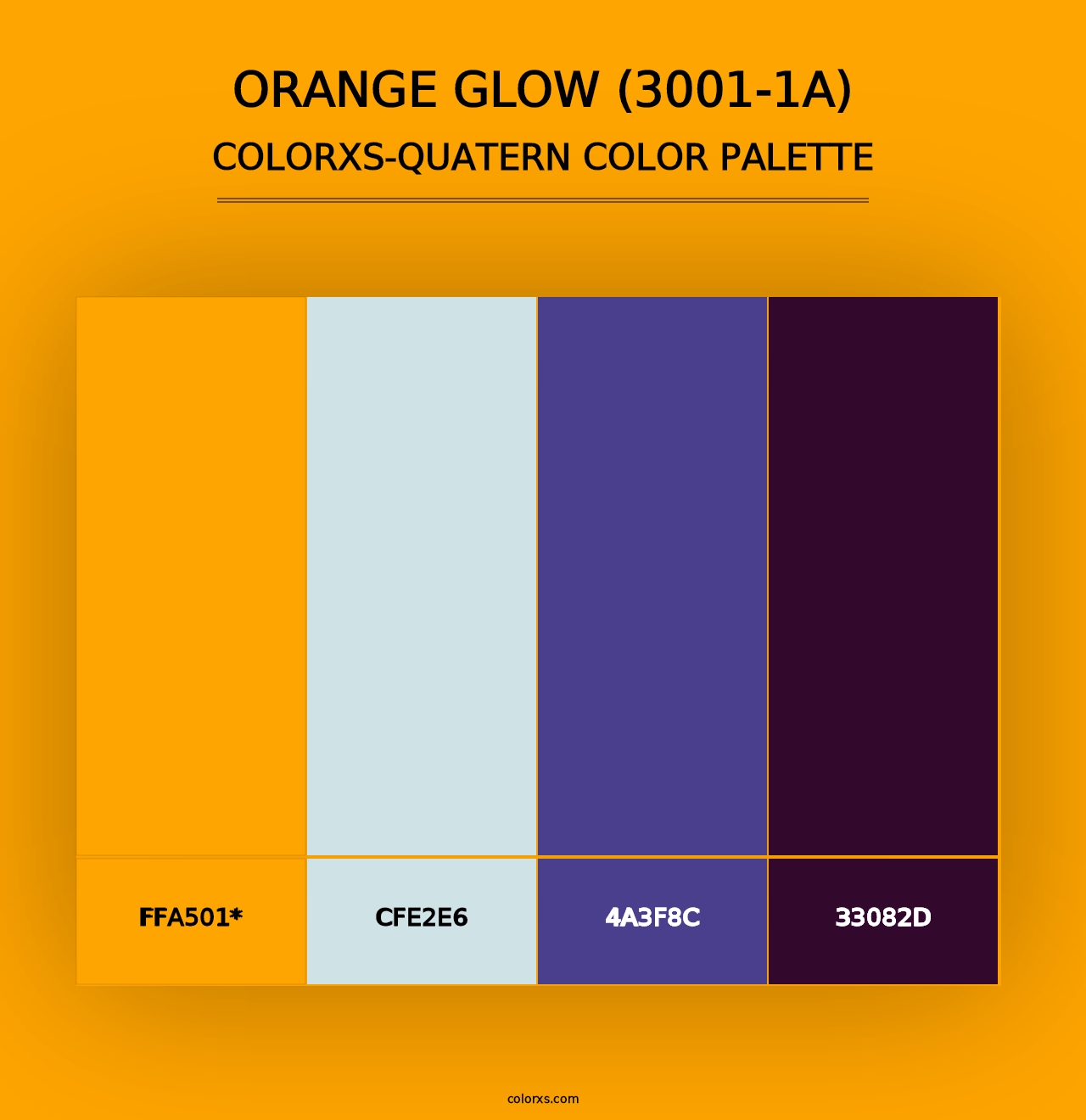 Orange Glow (3001-1A) - Colorxs Quad Palette