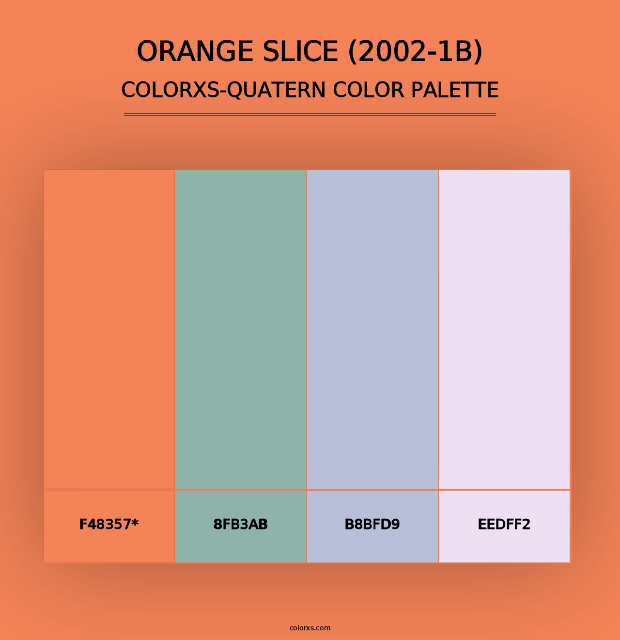 Orange Slice (2002-1B) - Colorxs Quad Palette