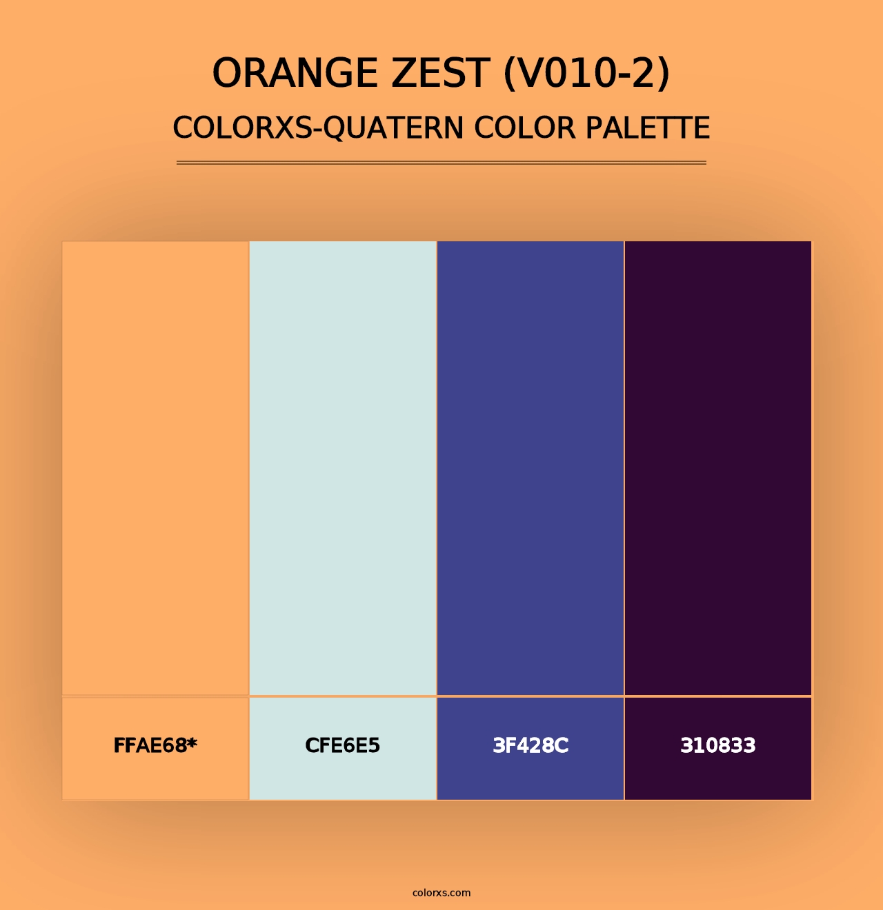 Orange Zest (V010-2) - Colorxs Quad Palette