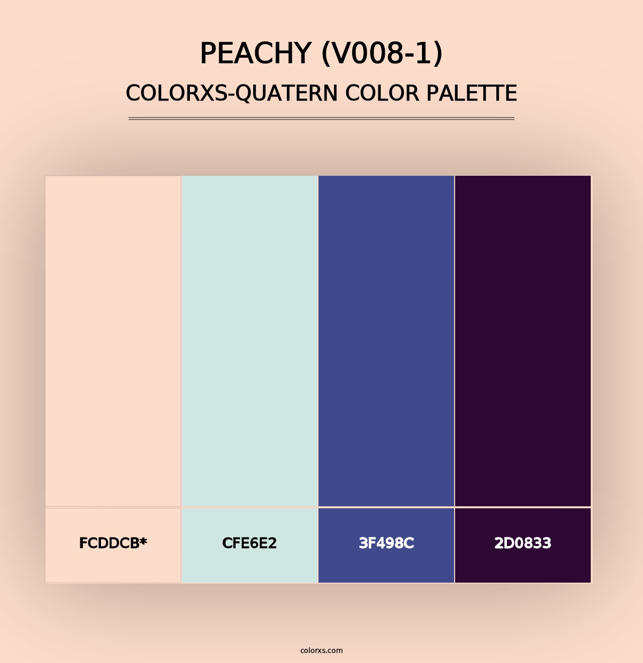 Peachy (V008-1) - Colorxs Quad Palette