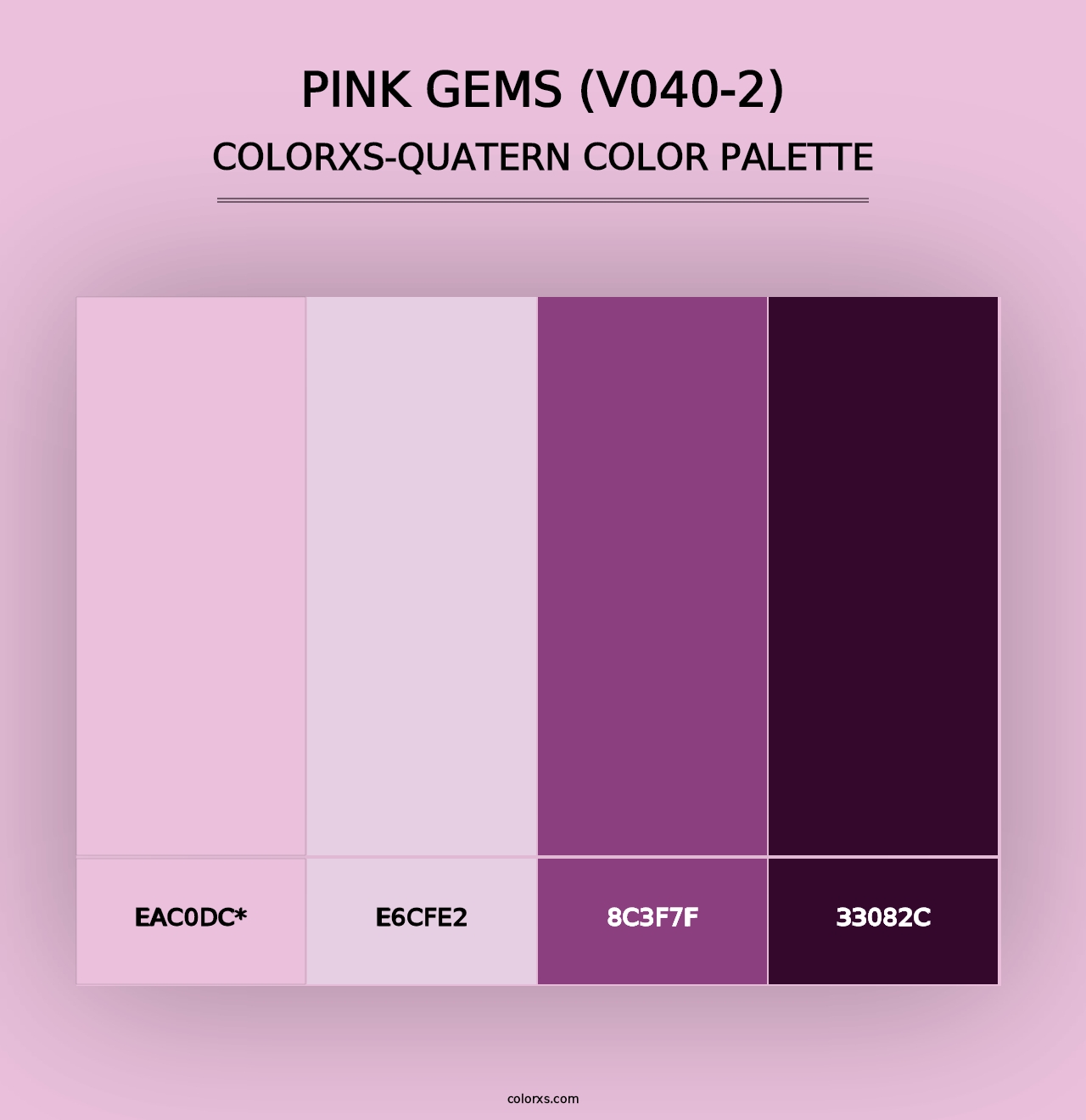 Pink Gems (V040-2) - Colorxs Quad Palette