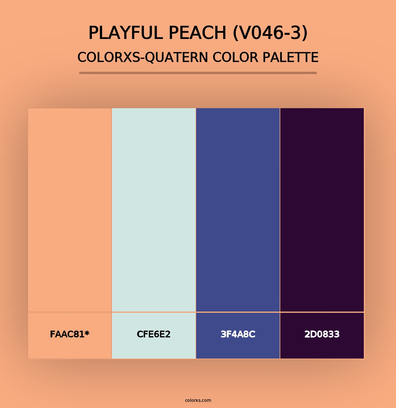 Playful Peach (V046-3) - Colorxs Quad Palette