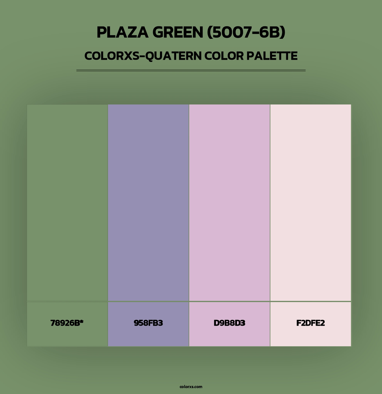 Plaza Green (5007-6B) - Colorxs Quad Palette