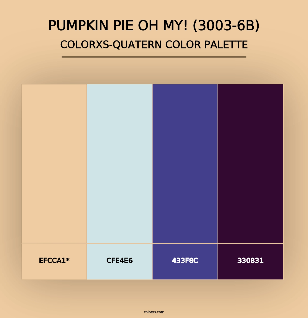 Pumpkin Pie Oh My! (3003-6B) - Colorxs Quad Palette