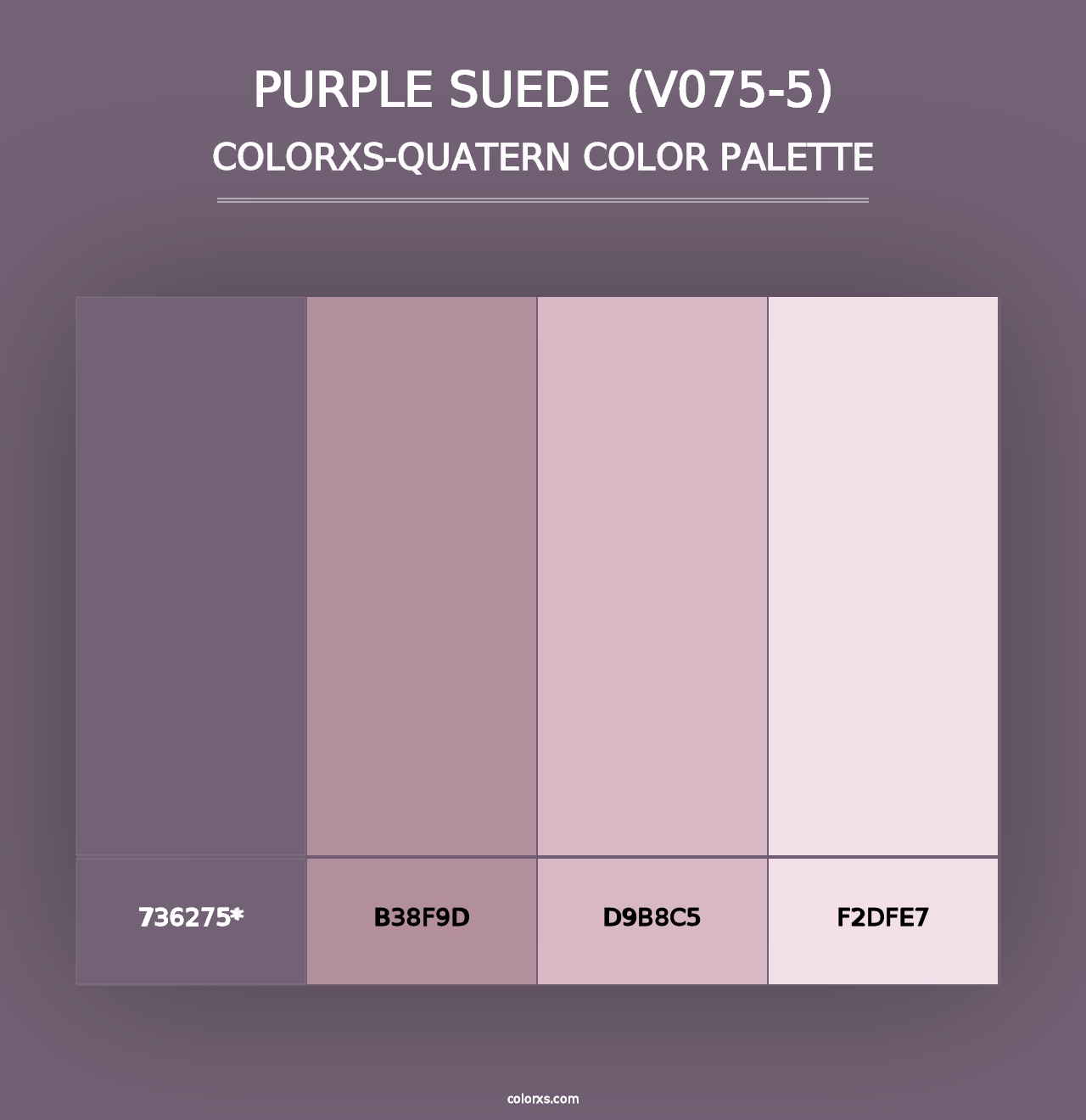 Purple Suede (V075-5) - Colorxs Quad Palette