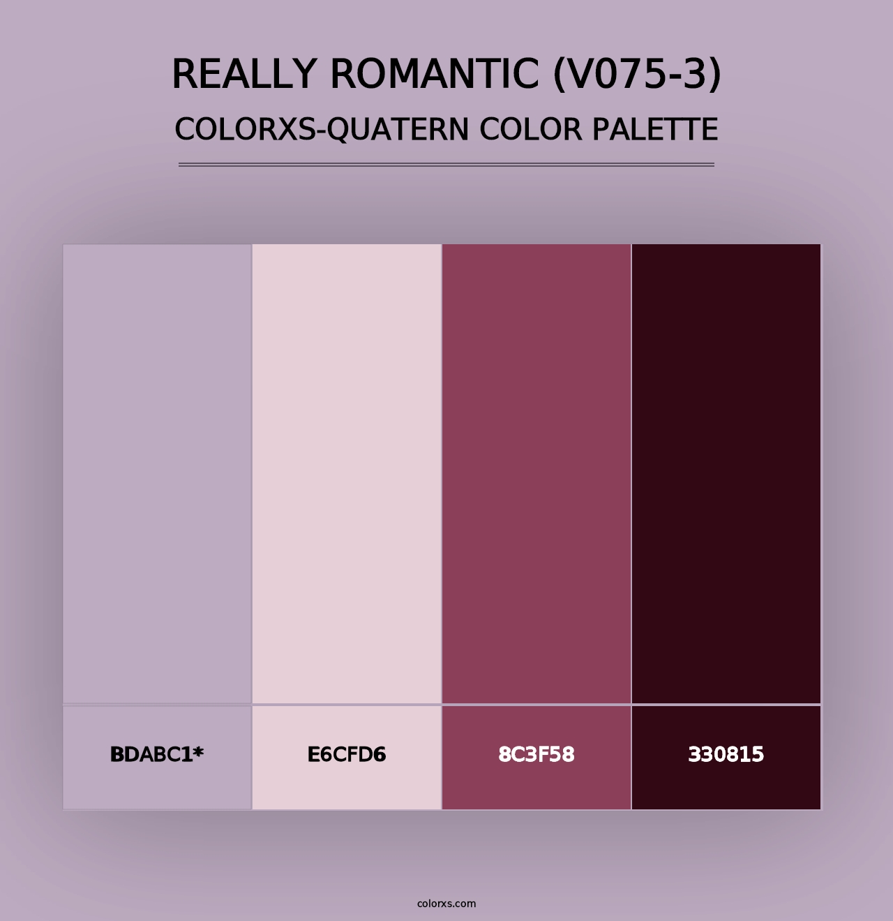 Really Romantic (V075-3) - Colorxs Quad Palette