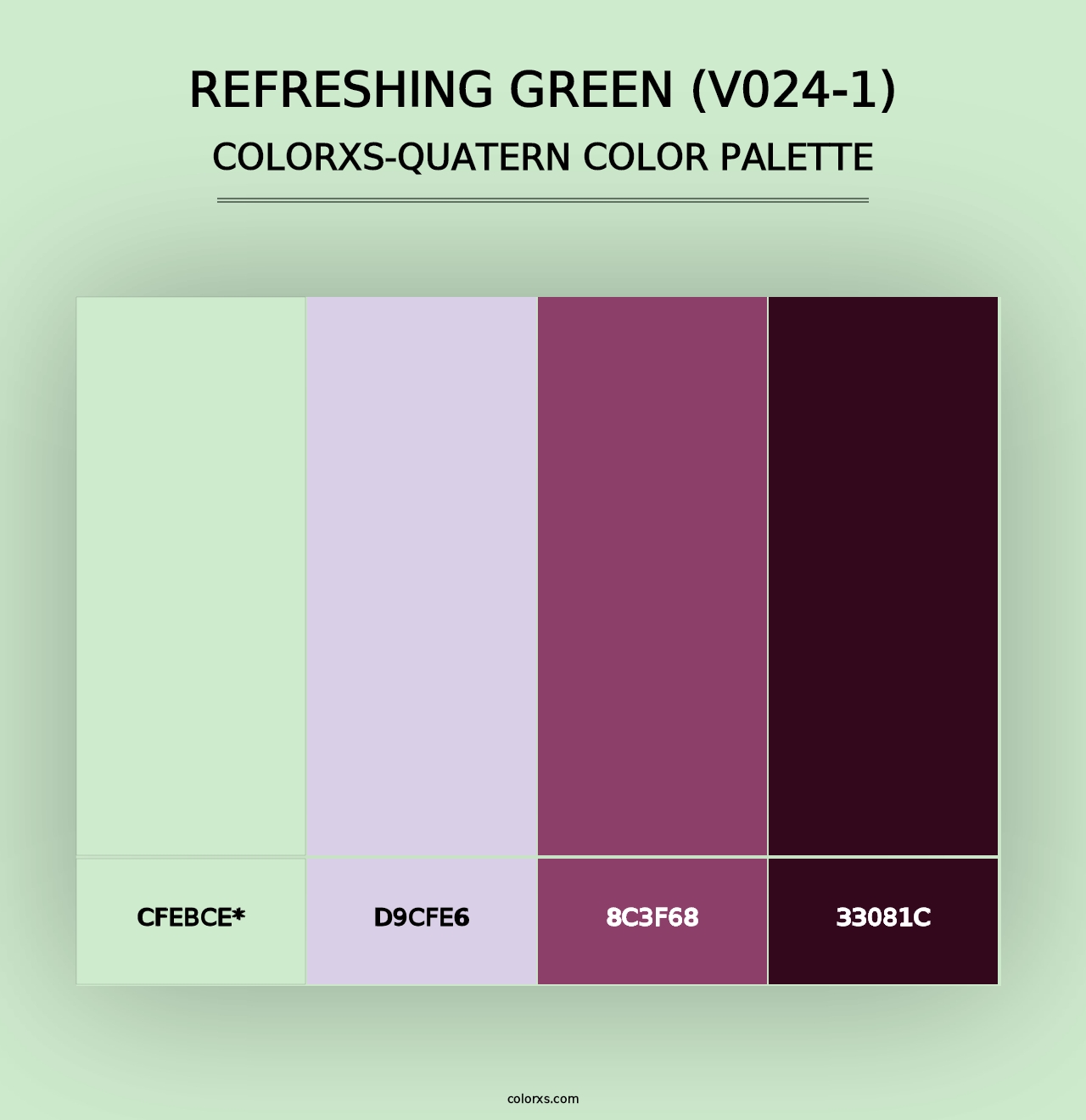 Refreshing Green (V024-1) - Colorxs Quad Palette