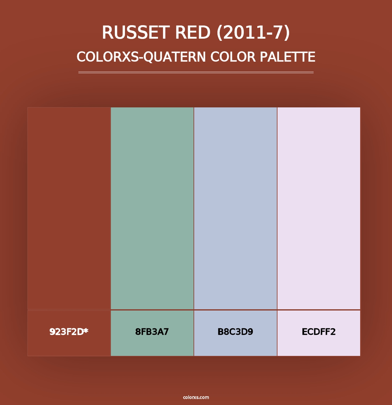 Russet Red (2011-7) - Colorxs Quad Palette