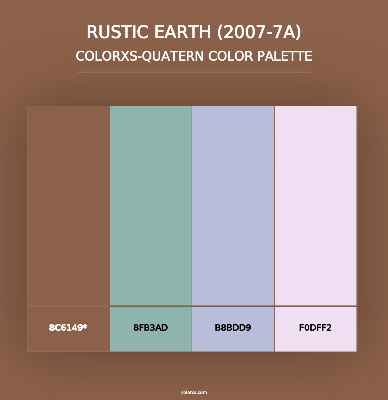 Rustic Earth (2007-7A) - Colorxs Quad Palette