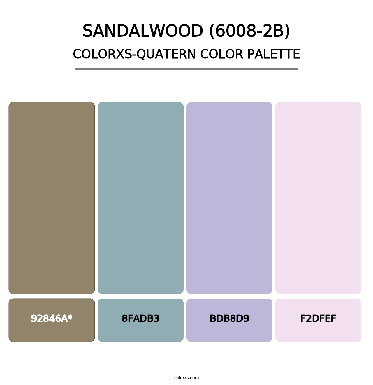 Sandalwood (6008-2B) - Colorxs Quad Palette