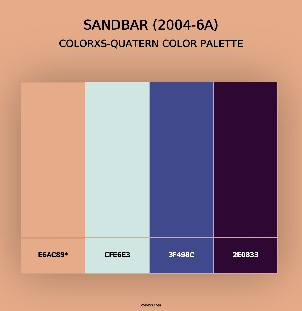 Sandbar (2004-6A) - Colorxs Quad Palette