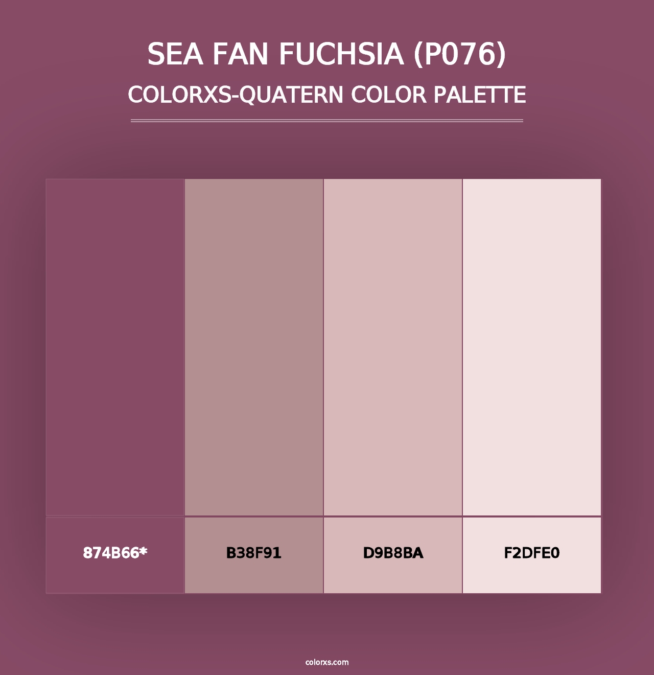 Sea Fan Fuchsia (P076) - Colorxs Quad Palette