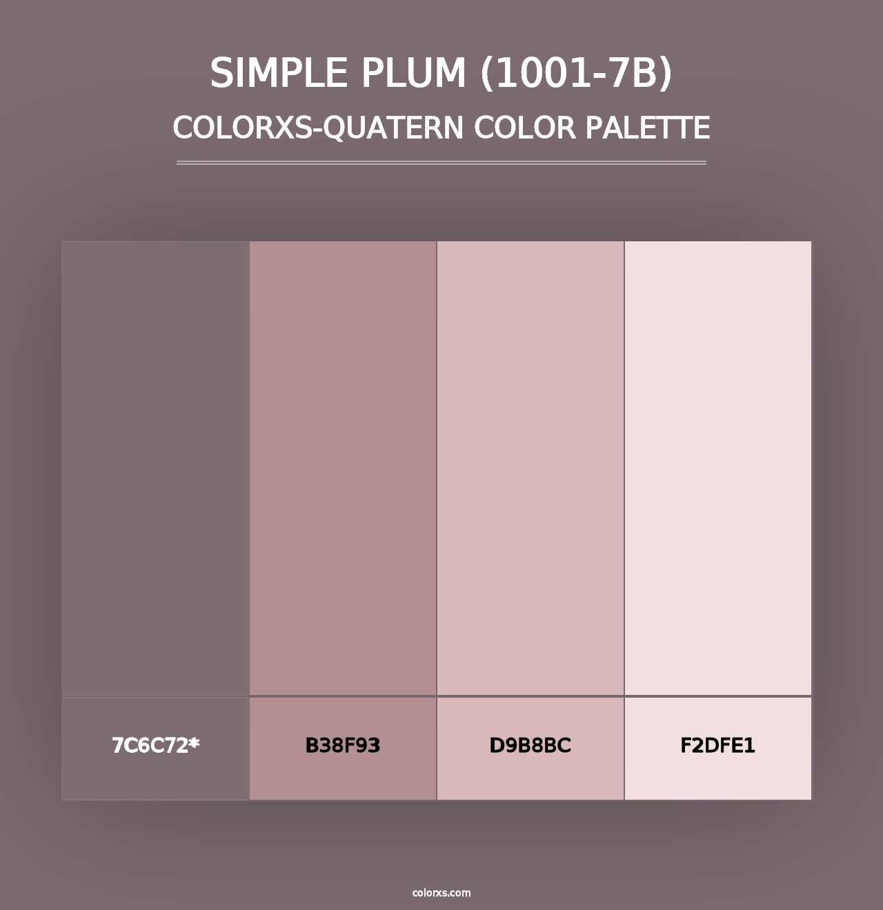 Simple Plum (1001-7B) - Colorxs Quad Palette