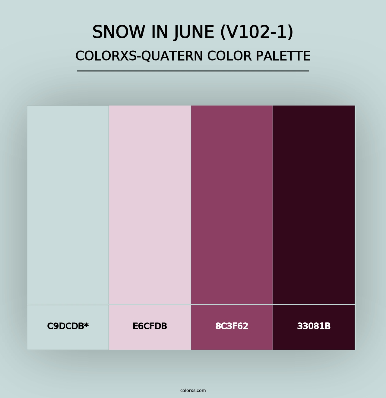 Snow in June (V102-1) - Colorxs Quad Palette