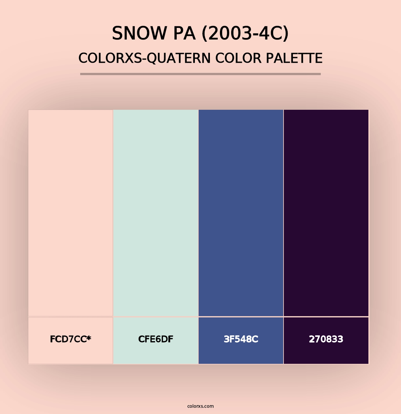 Snow Pa (2003-4C) - Colorxs Quad Palette