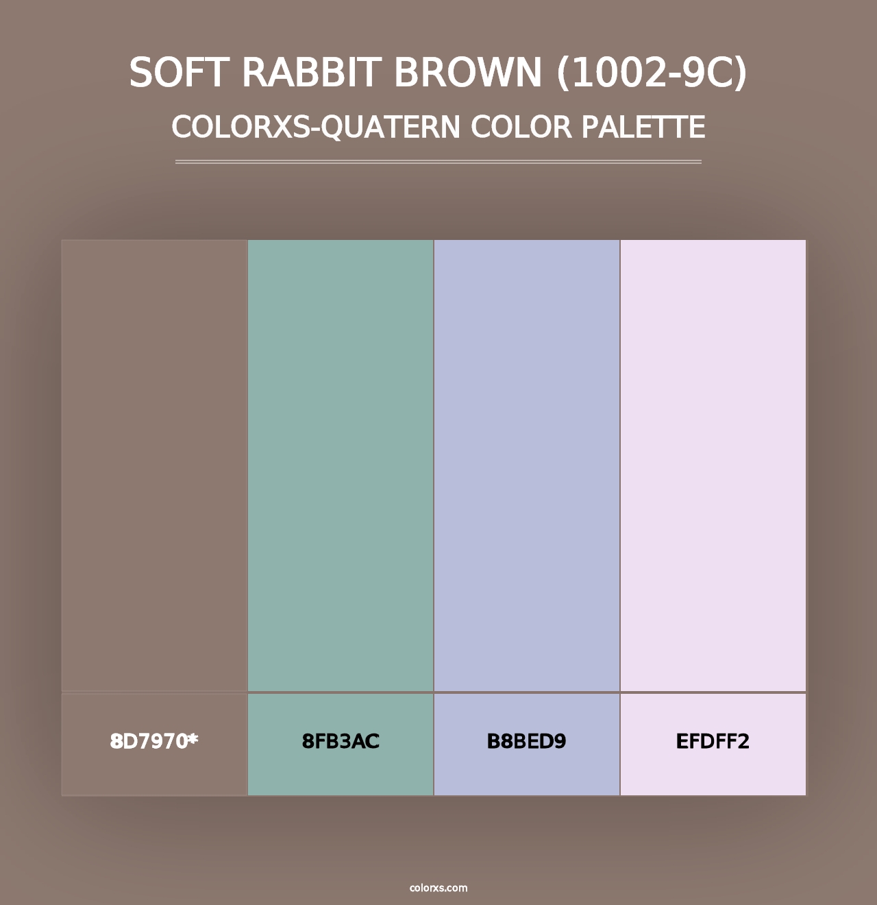 Soft Rabbit Brown (1002-9C) - Colorxs Quad Palette