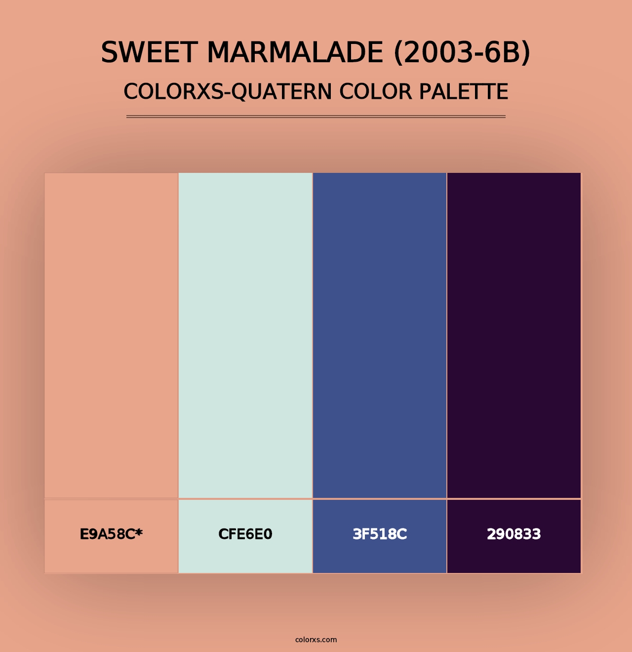 Sweet Marmalade (2003-6B) - Colorxs Quad Palette