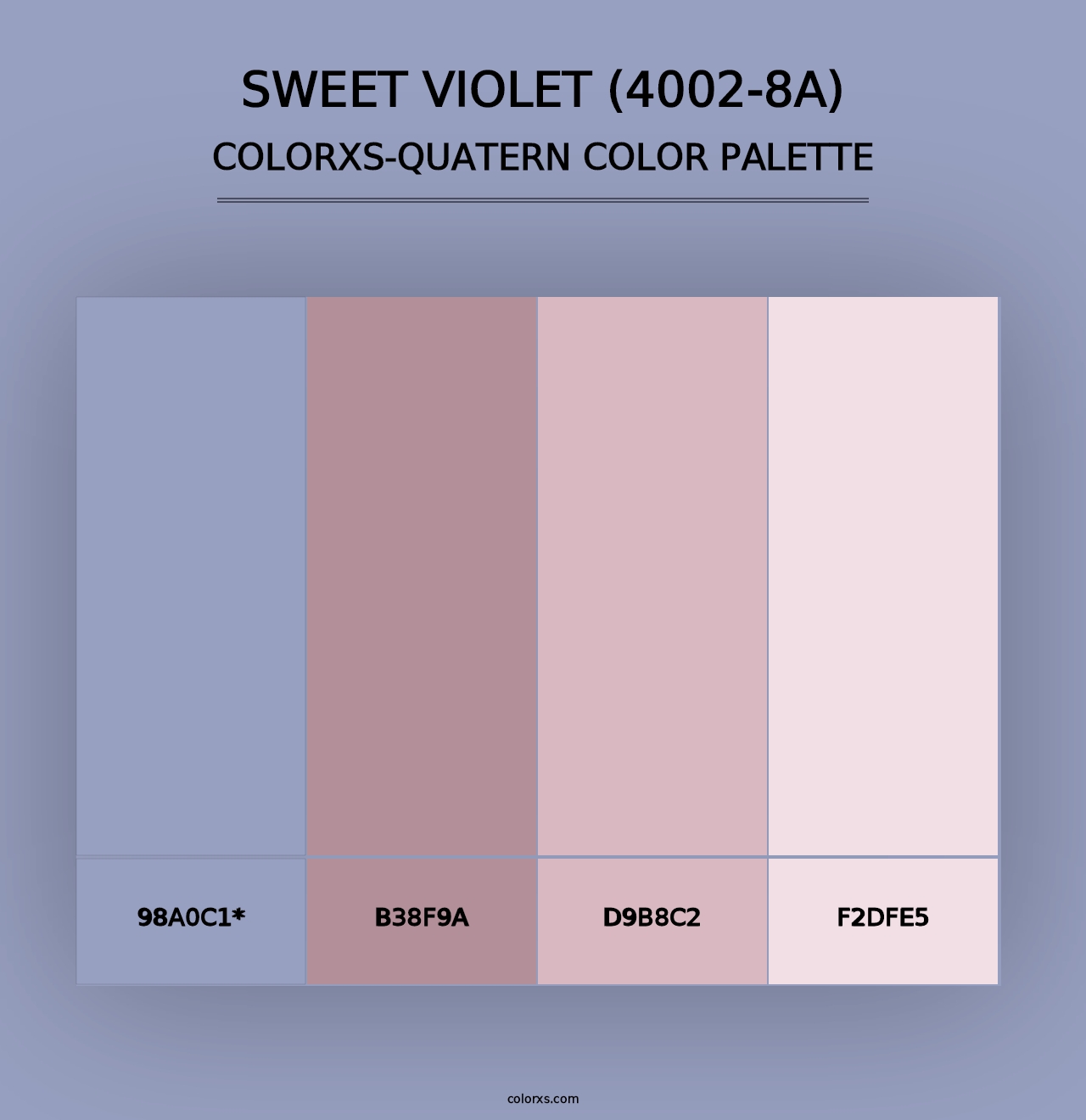 Sweet Violet (4002-8A) - Colorxs Quad Palette