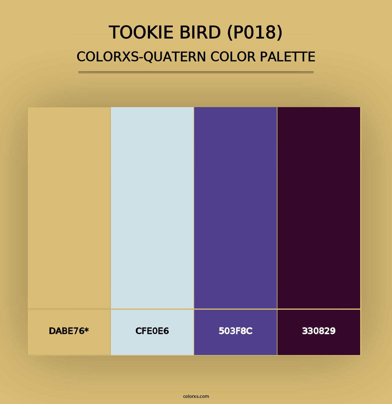 Tookie Bird (P018) - Colorxs Quad Palette