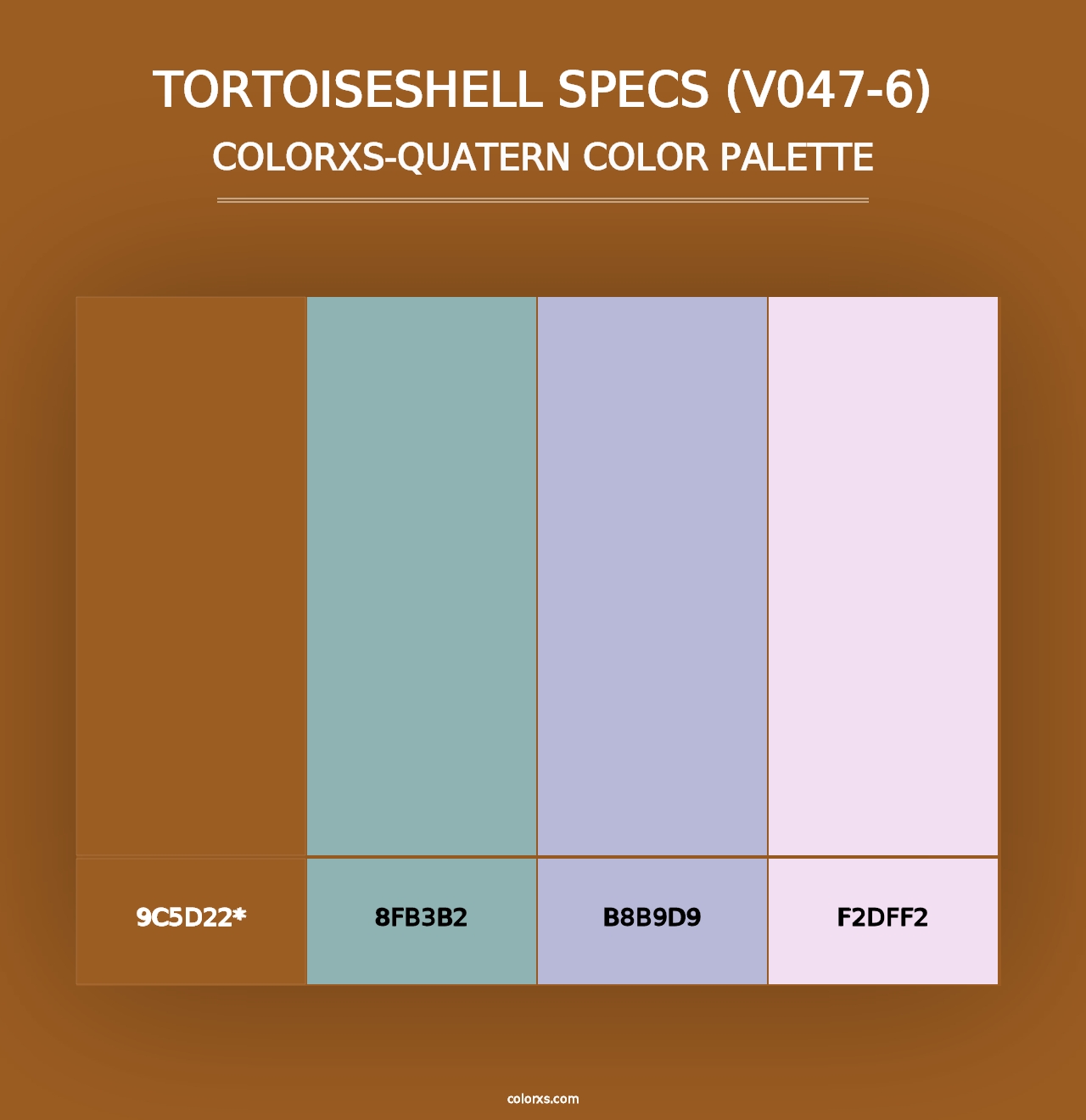 Tortoiseshell Specs (V047-6) - Colorxs Quad Palette