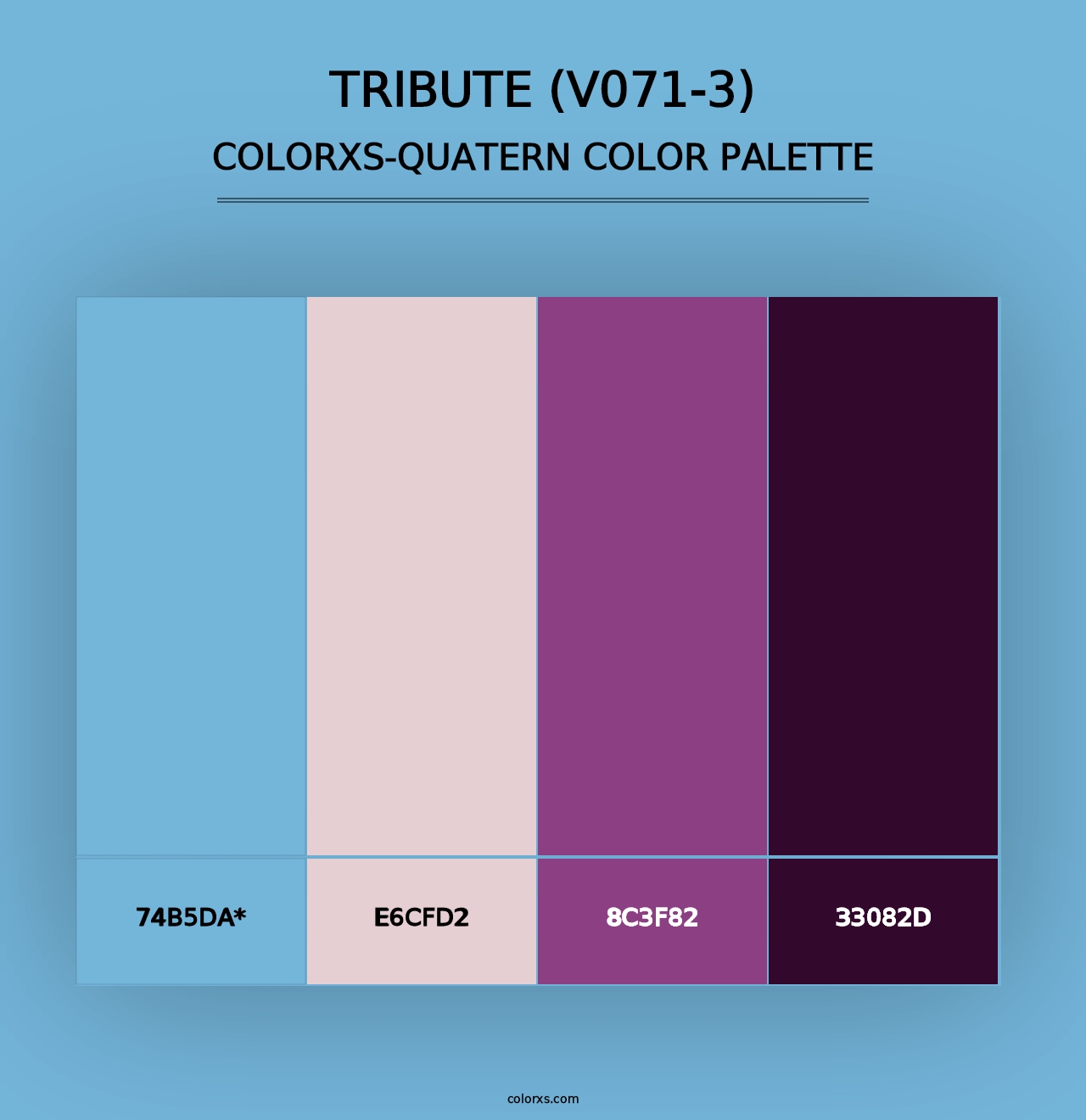 Tribute (V071-3) - Colorxs Quad Palette