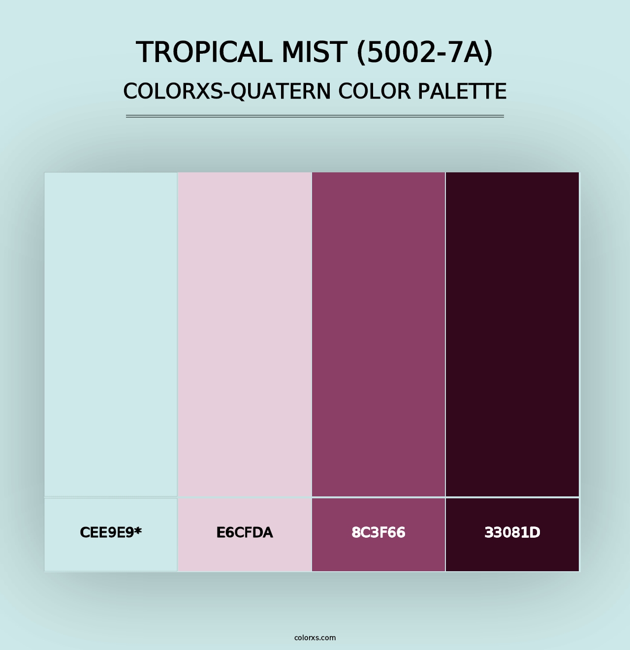 Tropical Mist (5002-7A) - Colorxs Quad Palette